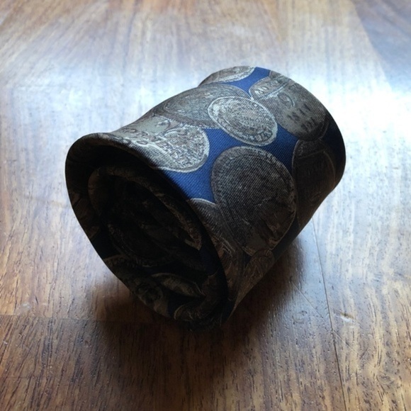 Guy Laroche Classic “Coins” Silk Tie - Picture 2 of 5